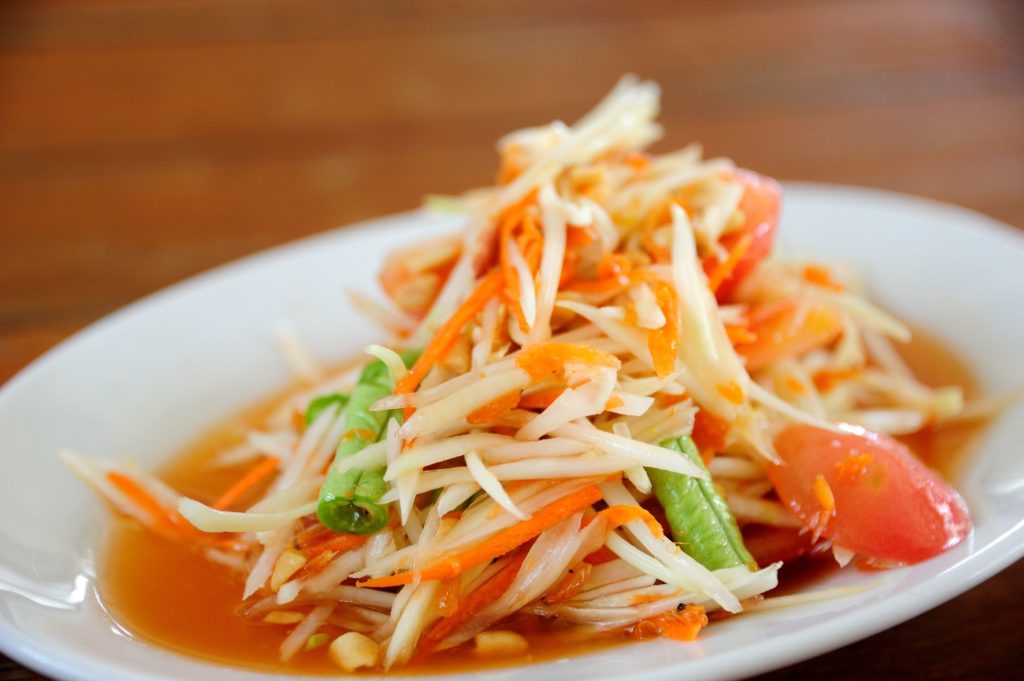 Somtum Thai style papaya salad